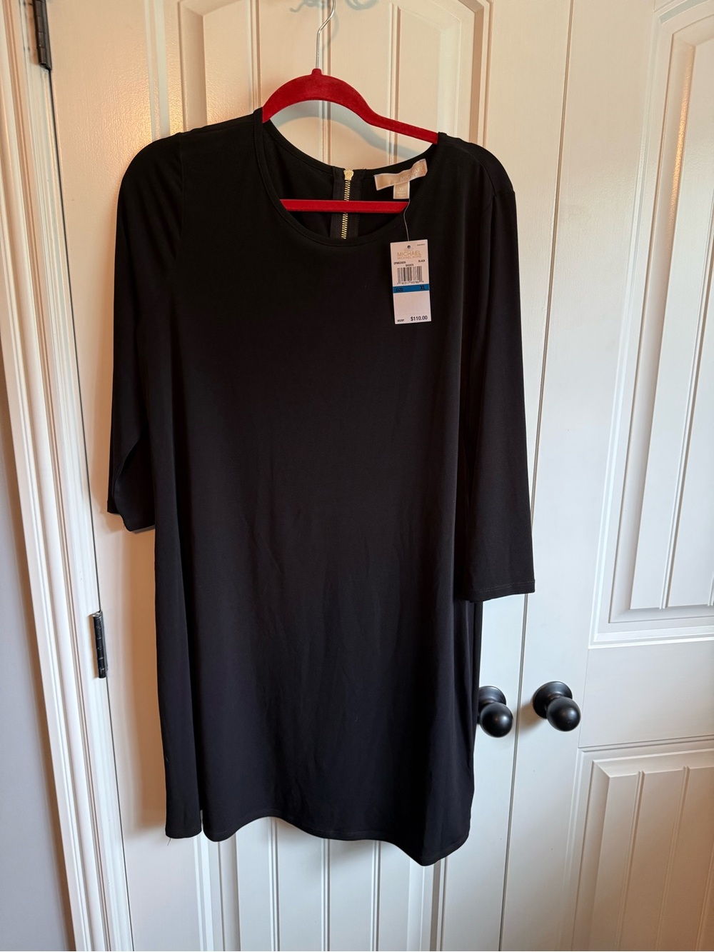 Michael Kors Black Shift Dress with Rear Zip